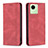 Funda de Cuero Cartera con Soporte Carcasa B15F para Realme C30s Rojo