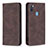 Funda de Cuero Cartera con Soporte Carcasa B15F para Samsung Galaxy A11 Marron