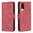 Funda de Cuero Cartera con Soporte Carcasa B15F para Vivo Y53s 4G Rojo