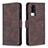 Funda de Cuero Cartera con Soporte Carcasa B15F para Vivo Y53s NFC Marron