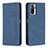 Funda de Cuero Cartera con Soporte Carcasa B15F para Xiaomi Poco M5S Azul