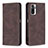 Funda de Cuero Cartera con Soporte Carcasa B15F para Xiaomi Poco M5S Marron