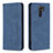 Funda de Cuero Cartera con Soporte Carcasa B15F para Xiaomi Redmi 9 Prime India Azul