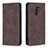 Funda de Cuero Cartera con Soporte Carcasa B15F para Xiaomi Redmi 9 Prime India Marron