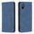 Funda de Cuero Cartera con Soporte Carcasa B15F para Xiaomi Redmi 9i Azul