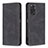 Funda de Cuero Cartera con Soporte Carcasa B15F para Xiaomi Redmi Note 11S 4G Negro