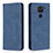 Funda de Cuero Cartera con Soporte Carcasa B15F para Xiaomi Redmi Note 9 Azul