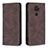 Funda de Cuero Cartera con Soporte Carcasa B15F para Xiaomi Redmi Note 9 Marron