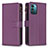 Funda de Cuero Cartera con Soporte Carcasa B16F para Nokia G21 Morado