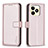 Funda de Cuero Cartera con Soporte Carcasa B16F para Realme C51 Rosa