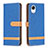 Funda de Cuero Cartera con Soporte Carcasa B16F para Samsung Galaxy A23e 5G Azul