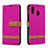 Funda de Cuero Cartera con Soporte Carcasa B16F para Samsung Galaxy A30 Rosa Roja