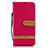 Funda de Cuero Cartera con Soporte Carcasa B16F para Samsung Galaxy A30S Rojo