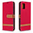 Funda de Cuero Cartera con Soporte Carcasa B16F para Samsung Galaxy A31 Rojo