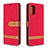 Funda de Cuero Cartera con Soporte Carcasa B16F para Samsung Galaxy A41 Rojo