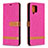 Funda de Cuero Cartera con Soporte Carcasa B16F para Samsung Galaxy A42 5G Rosa Roja