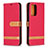 Funda de Cuero Cartera con Soporte Carcasa B16F para Samsung Galaxy A52s 5G Rojo