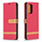 Funda de Cuero Cartera con Soporte Carcasa B16F para Samsung Galaxy A72 4G Rojo