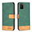 Funda de Cuero Cartera con Soporte Carcasa B16F para Samsung Galaxy F02S SM-E025F Verde