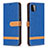 Funda de Cuero Cartera con Soporte Carcasa B16F para Samsung Galaxy F42 5G Azul