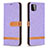 Funda de Cuero Cartera con Soporte Carcasa B16F para Samsung Galaxy F42 5G Purpura Claro