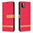 Funda de Cuero Cartera con Soporte Carcasa B16F para Samsung Galaxy F42 5G Rojo