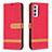 Funda de Cuero Cartera con Soporte Carcasa B16F para Samsung Galaxy F54 5G Rojo