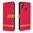 Funda de Cuero Cartera con Soporte Carcasa B16F para Samsung Galaxy M11 Rojo