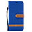 Funda de Cuero Cartera con Soporte Carcasa B16F para Samsung Galaxy M20 Azul