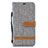 Funda de Cuero Cartera con Soporte Carcasa B16F para Samsung Galaxy M20 Gris