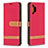 Funda de Cuero Cartera con Soporte Carcasa B16F para Samsung Galaxy M32 5G Rojo