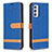 Funda de Cuero Cartera con Soporte Carcasa B16F para Samsung Galaxy M34 5G Azul