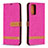 Funda de Cuero Cartera con Soporte Carcasa B16F para Samsung Galaxy Note 20 5G Rosa Roja