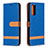 Funda de Cuero Cartera con Soporte Carcasa B16F para Samsung Galaxy S20 FE 4G Azul