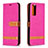 Funda de Cuero Cartera con Soporte Carcasa B16F para Samsung Galaxy S20 FE 5G Rosa Roja