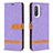 Funda de Cuero Cartera con Soporte Carcasa B16F para Xiaomi Redmi K40 5G Purpura Claro