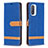 Funda de Cuero Cartera con Soporte Carcasa B16F para Xiaomi Redmi K40 Pro 5G Azul