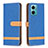 Funda de Cuero Cartera con Soporte Carcasa B16F para Xiaomi Redmi Note 11E 5G Azul
