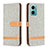 Funda de Cuero Cartera con Soporte Carcasa B16F para Xiaomi Redmi Note 11E 5G Gris