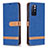 Funda de Cuero Cartera con Soporte Carcasa B16F para Xiaomi Redmi Note 11S 5G Azul