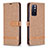 Funda de Cuero Cartera con Soporte Carcasa B16F para Xiaomi Redmi Note 11S 5G Oro