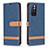 Funda de Cuero Cartera con Soporte Carcasa B16F para Xiaomi Redmi Note 11T 5G Azul Real