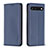 Funda de Cuero Cartera con Soporte Carcasa B17F para Google Pixel 7 5G Azul