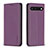 Funda de Cuero Cartera con Soporte Carcasa B17F para Google Pixel 7 5G Morado