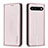 Funda de Cuero Cartera con Soporte Carcasa B17F para Google Pixel 7 5G Oro Rosa