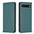 Funda de Cuero Cartera con Soporte Carcasa B17F para Google Pixel 7 5G Verde