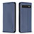 Funda de Cuero Cartera con Soporte Carcasa B17F para Google Pixel 7 Pro 5G Azul