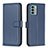 Funda de Cuero Cartera con Soporte Carcasa B17F para Nokia G22 Azul