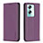 Funda de Cuero Cartera con Soporte Carcasa B17F para Oppo A2 5G Morado