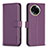 Funda de Cuero Cartera con Soporte Carcasa B17F para Realme V50s 5G Morado